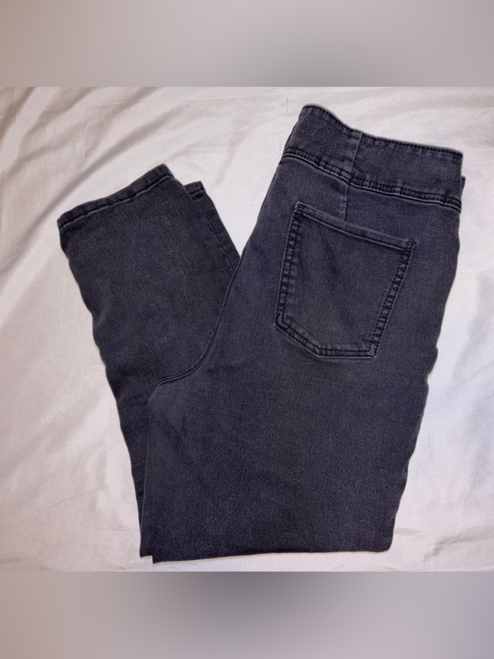 Faded Black Denim Jeans - Classic Straight Fit